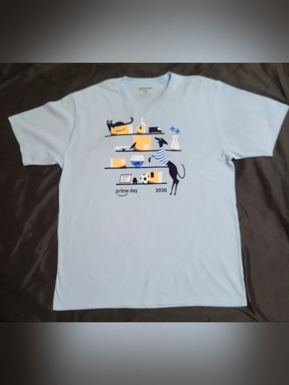 Amazon Employee Prime Day 2026 Light Blue T-Shirt Unisex Adults Size XL